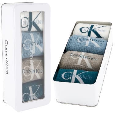 Calvin Klein Herren Socken Monologo 4er Pack Geschenkpackung 