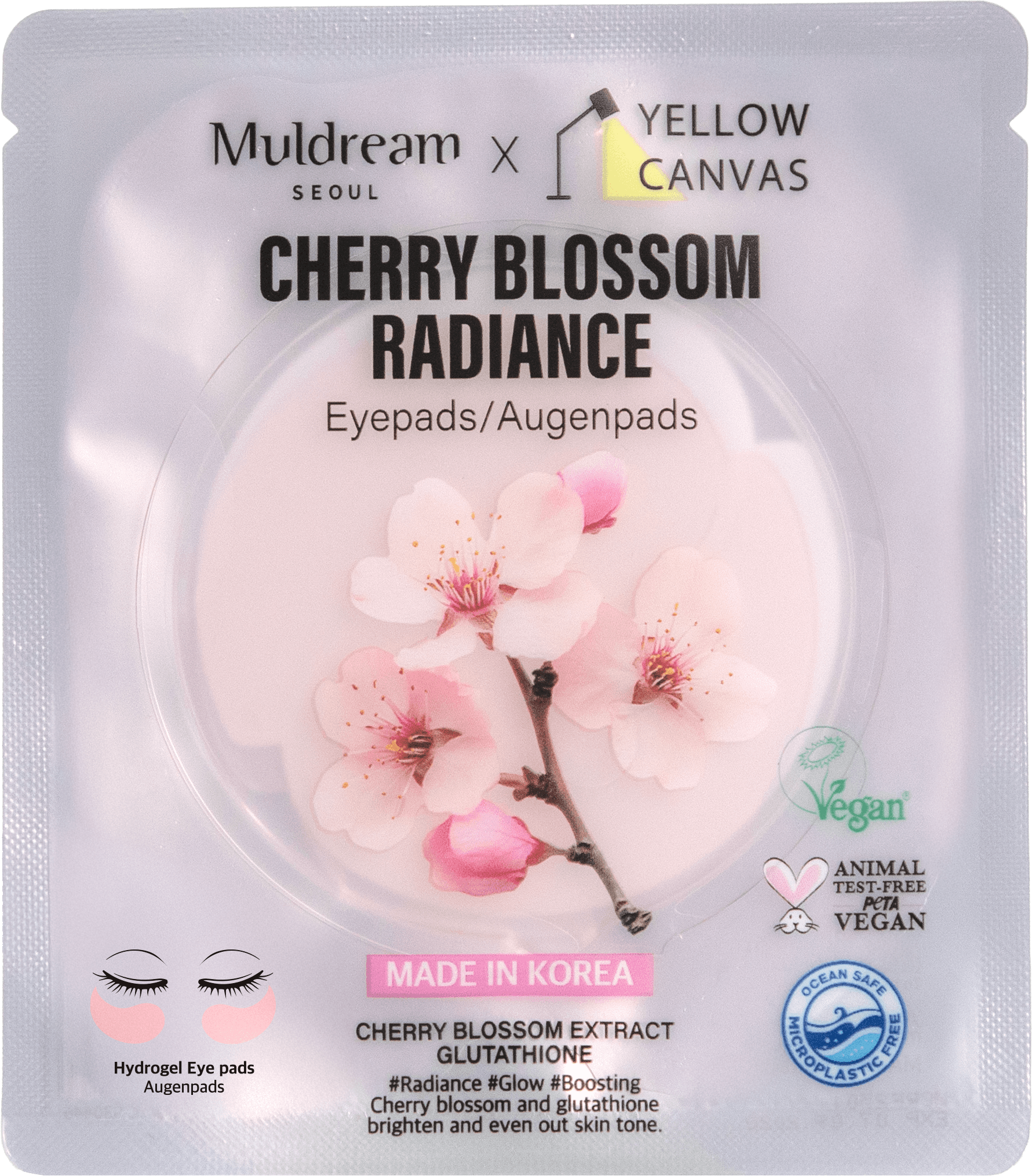Muldream x Yellow Canvas Cherry Blossom Radiance Eye Pads