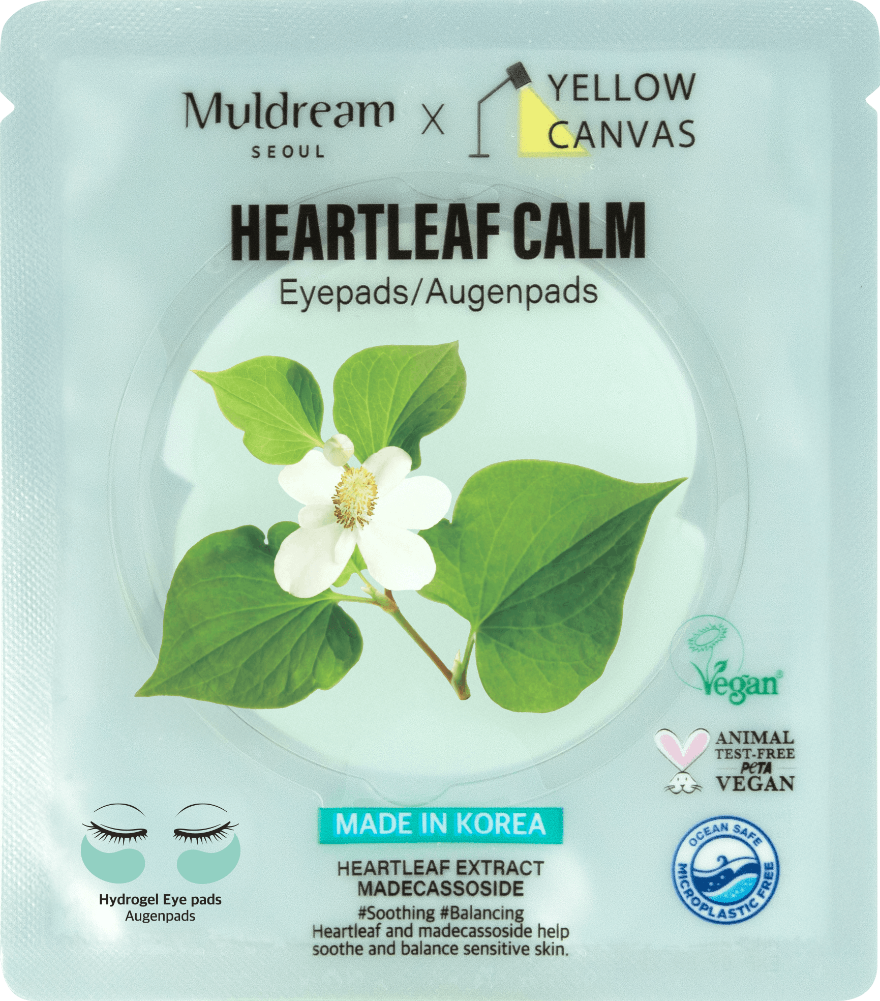 Muldream x Yellow Canvas Heartleaf Calm Eye Pads