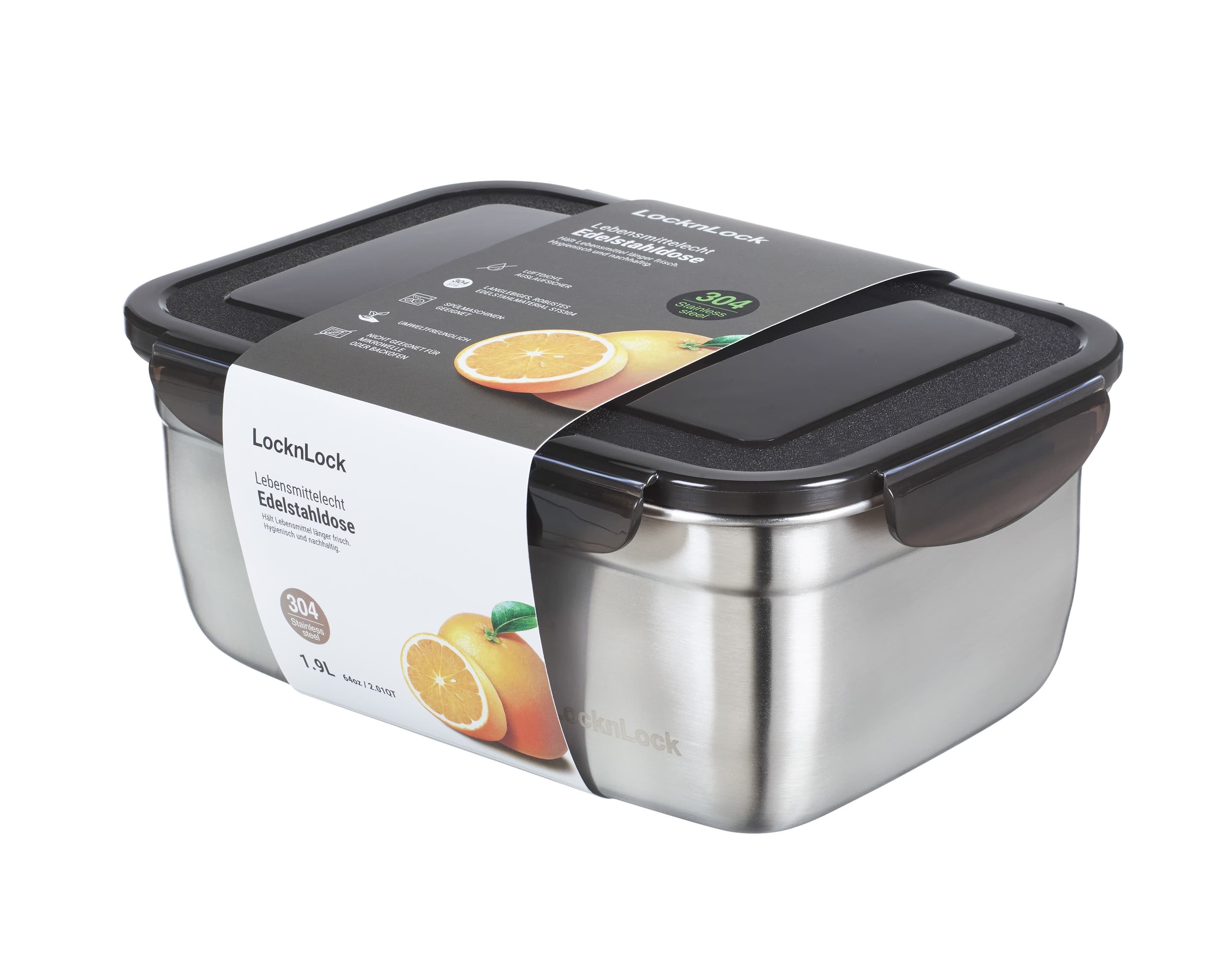 LOCK&LOCK Edelstahlbox Stainless Steel Container 1,9l