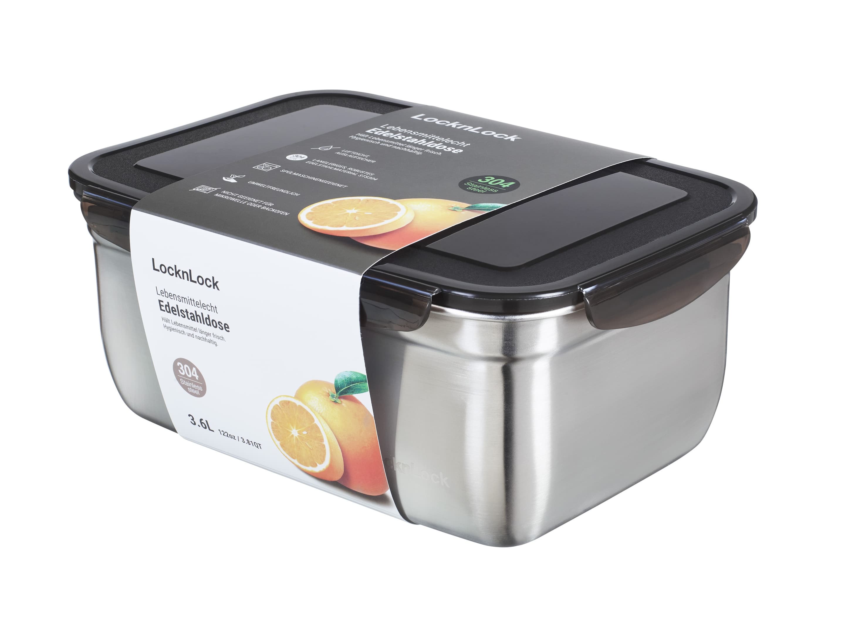 LOCK&LOCK Edelstahlbox Stainless Steel Container 3,6l