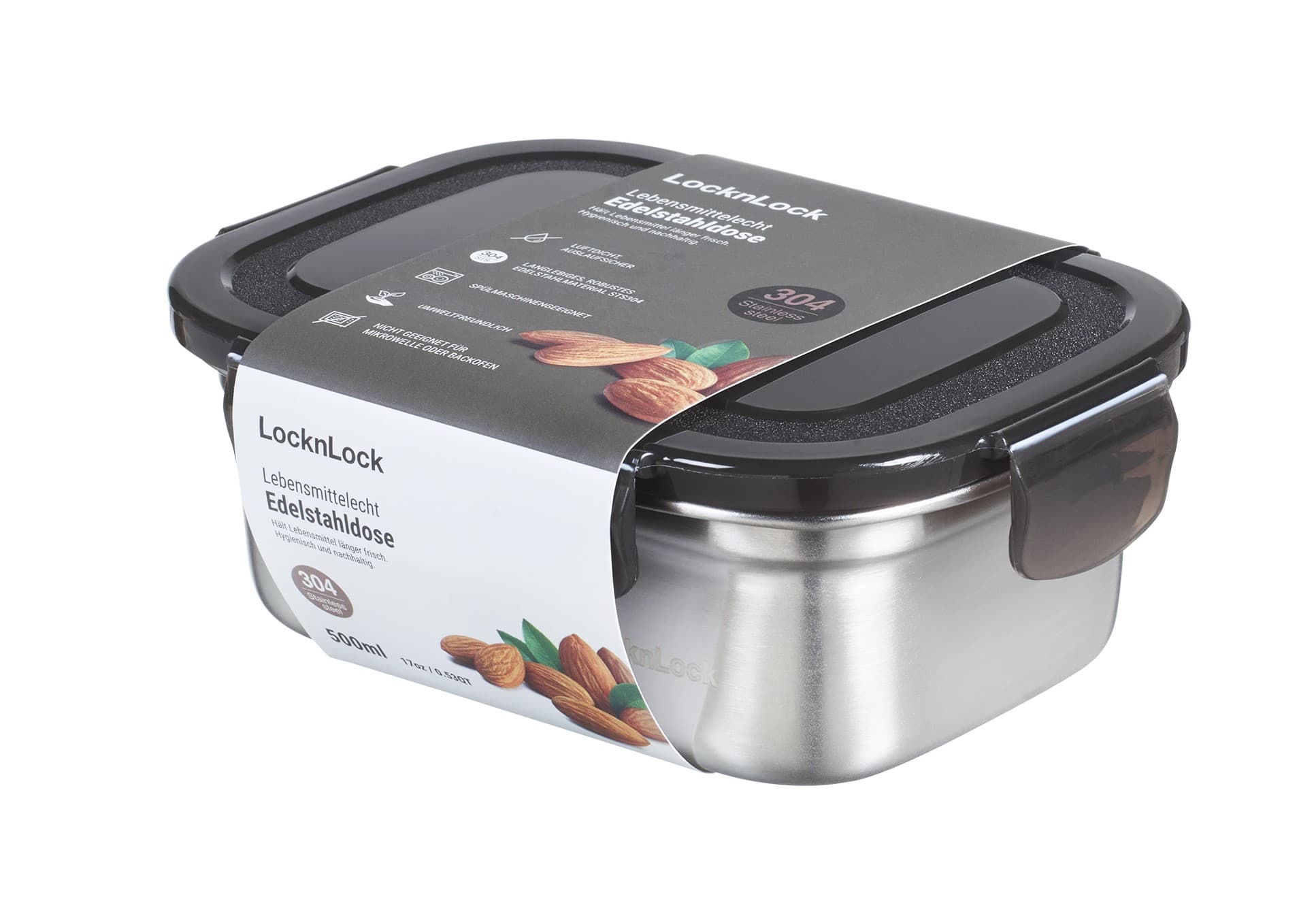 LOCK&LOCK Edelstahlbox Stainless Steel Container 0,5l
