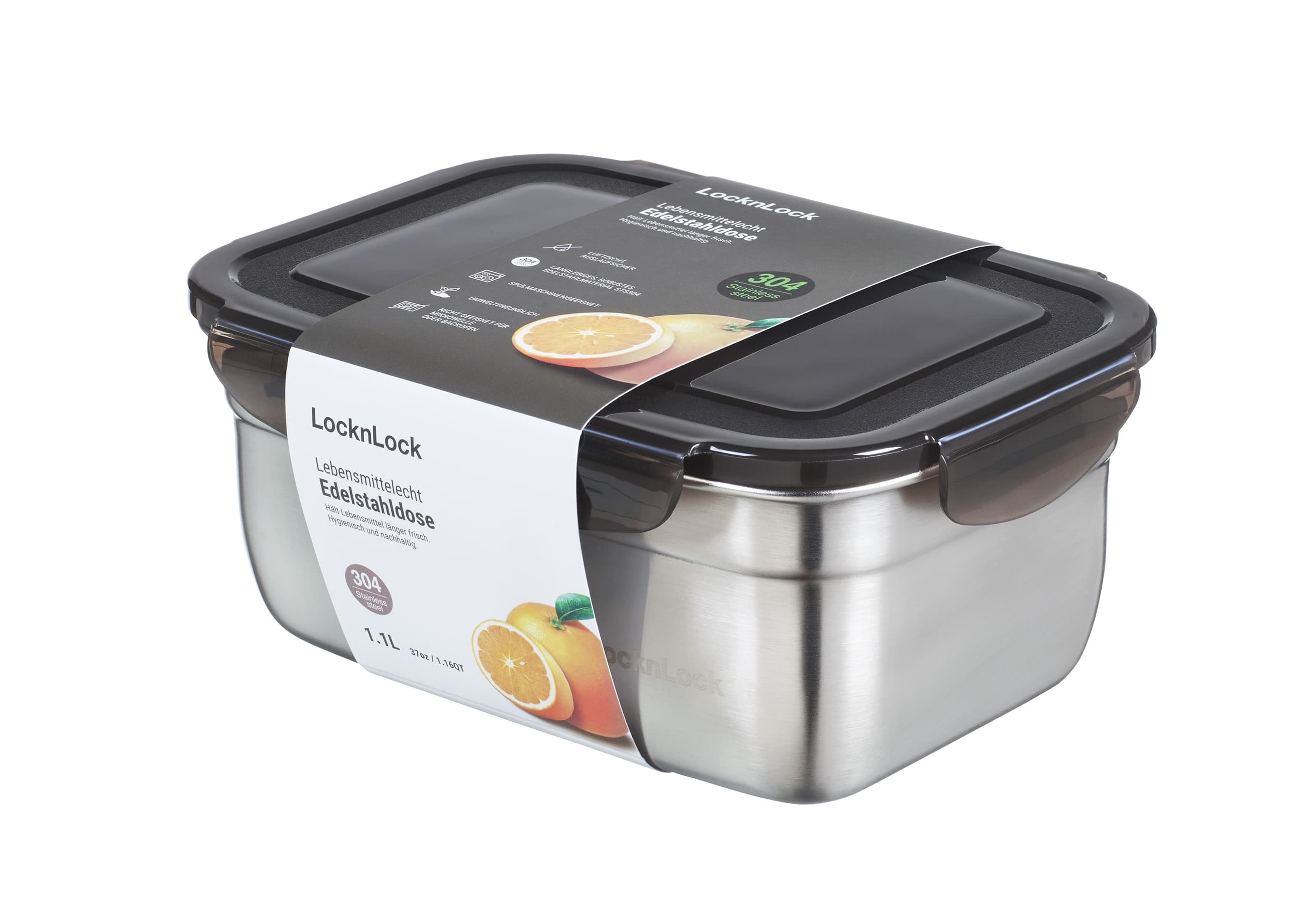 LOCK&LOCK Edelstahlbox Stainless Steel Container 1,1l