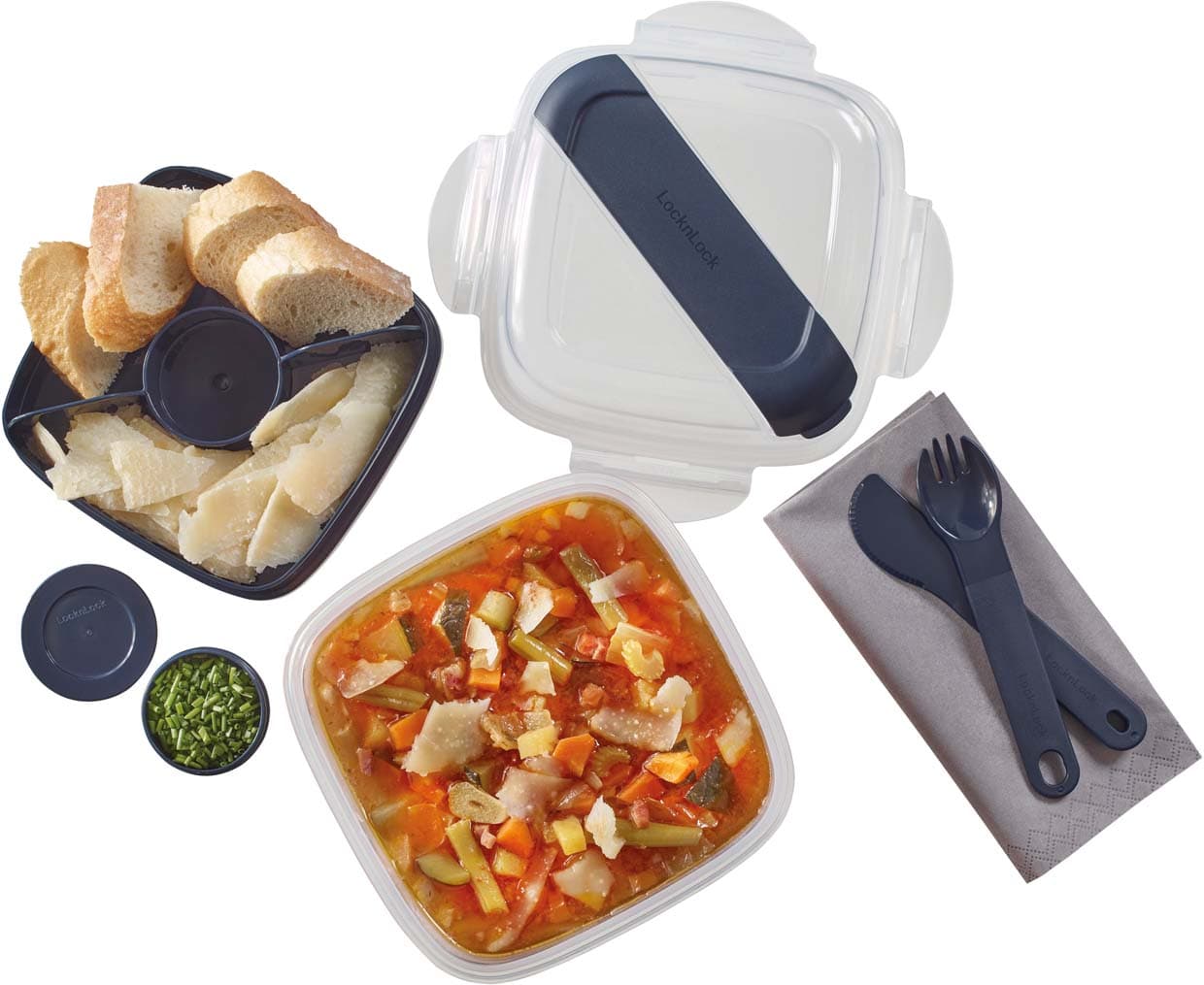 Produktbild LOCK&LOCK Salad To-Go Bowl mit Besteck 950ml 2 von 2