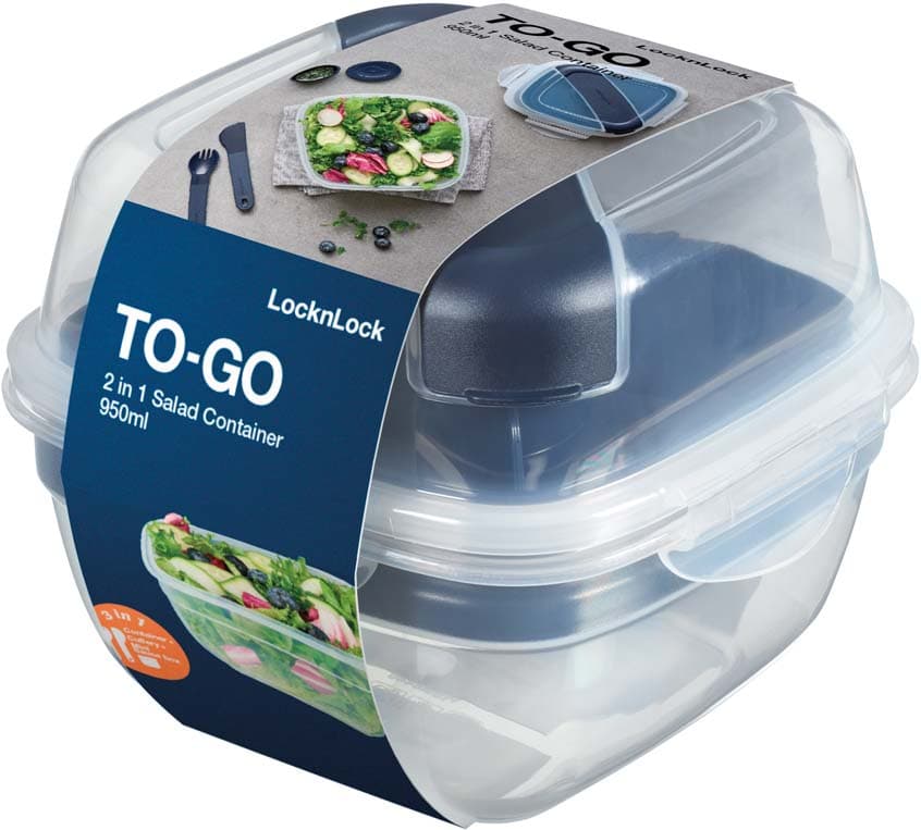 LOCK&LOCK Salad To-Go Bowl mit Besteck 950ml