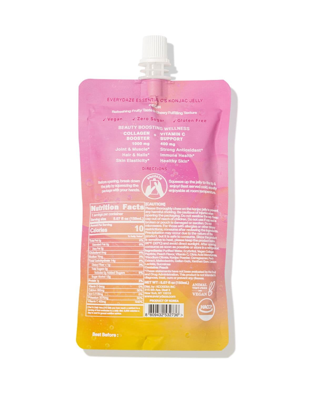 Produktbild EVERYDAZE Essential C's Konjac Jelly Pfirsich 3 von 7