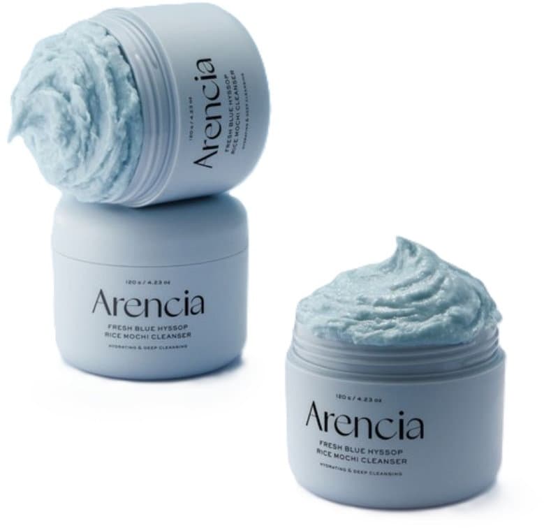 Arencia Fresh Blue Hyssop Rice Mochi Cleanser