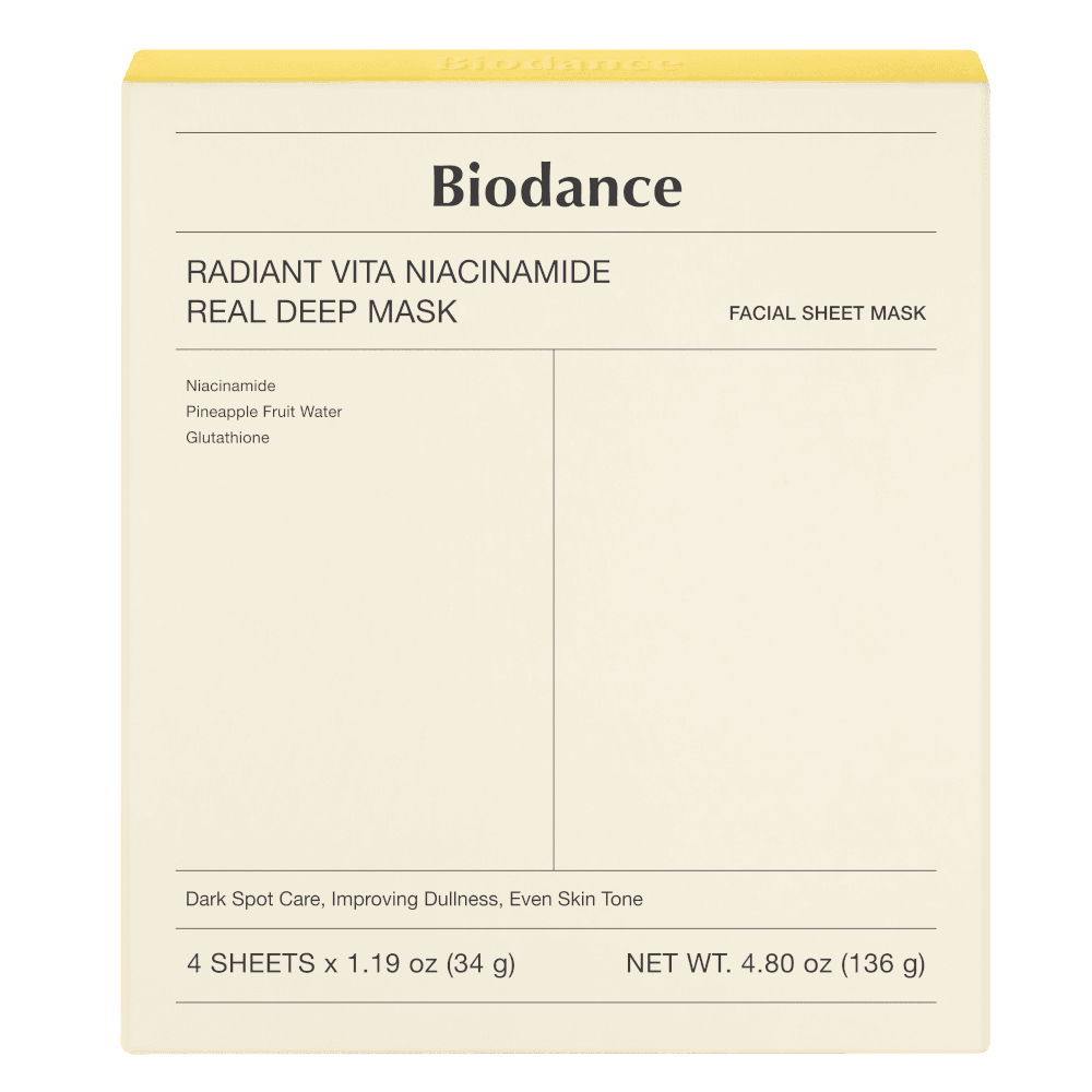 BIODANCE Radiant Vita Niacinamide Real Deep Mask 4er Pack