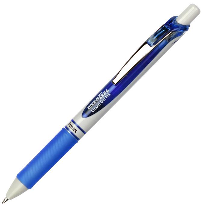 PENTEL Gelroller EnerGel BL77 Eco Liquid mit Druckmechanik 0,3 mm blau