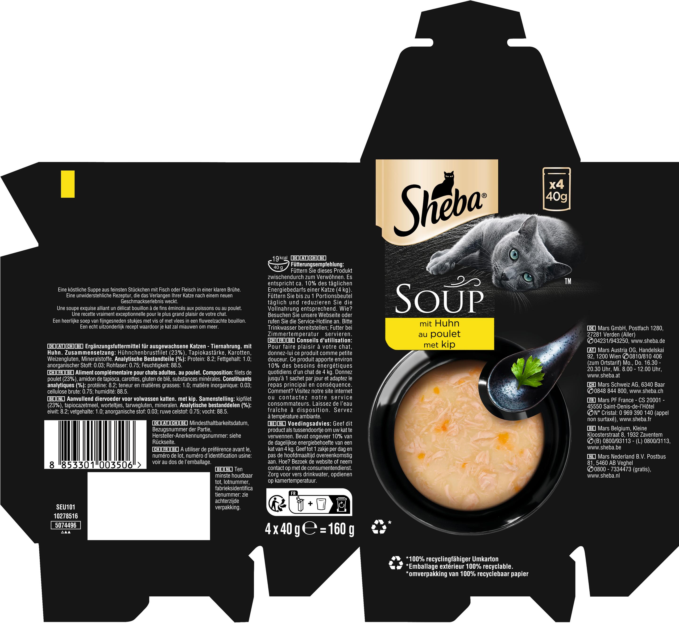 Produktbild Sheba Soup mit Huhn Multipack 4x40g 3 von 3