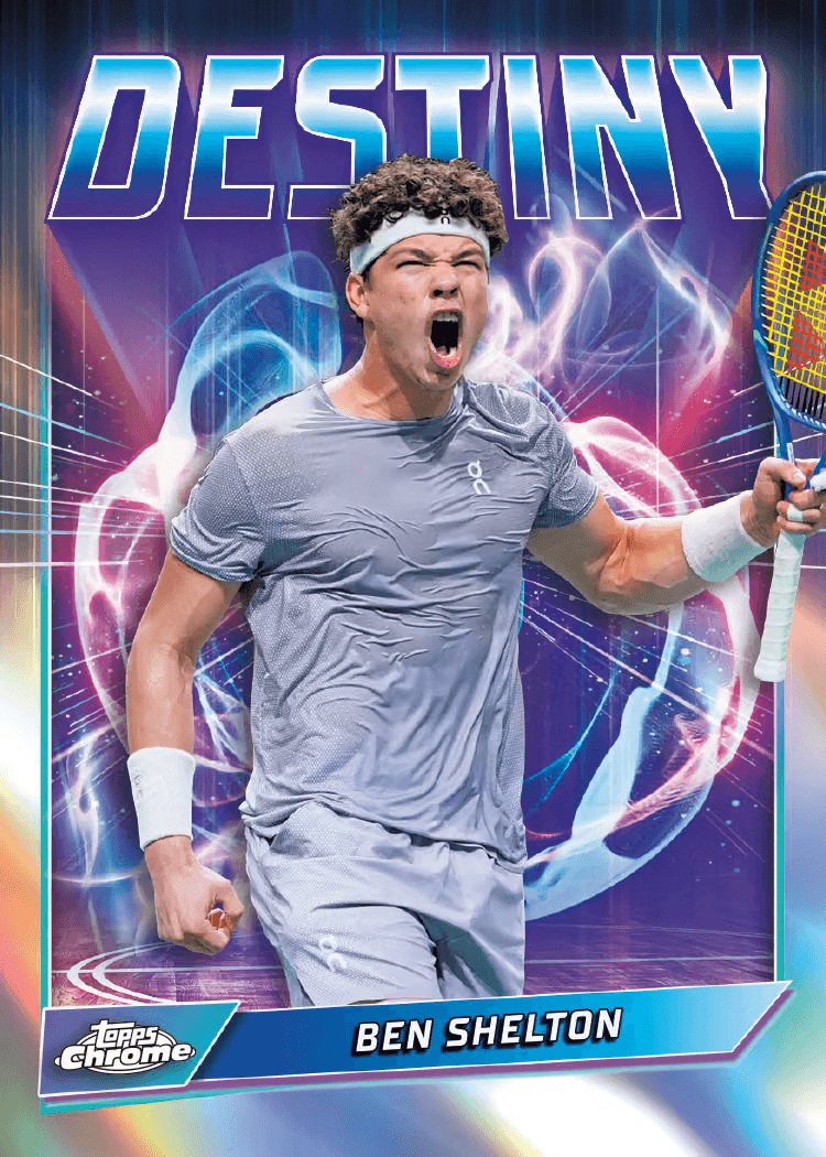 Topps Chrome Tennis 2026 Value Box mit 28 Trading Cards und exklusiven RayWave Refractors