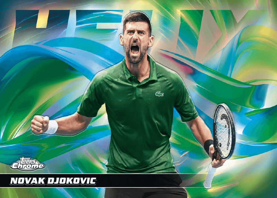 Topps Chrome Tennis 2026 Value Box mit 28 Trading Cards und exklusiven RayWave Refractors