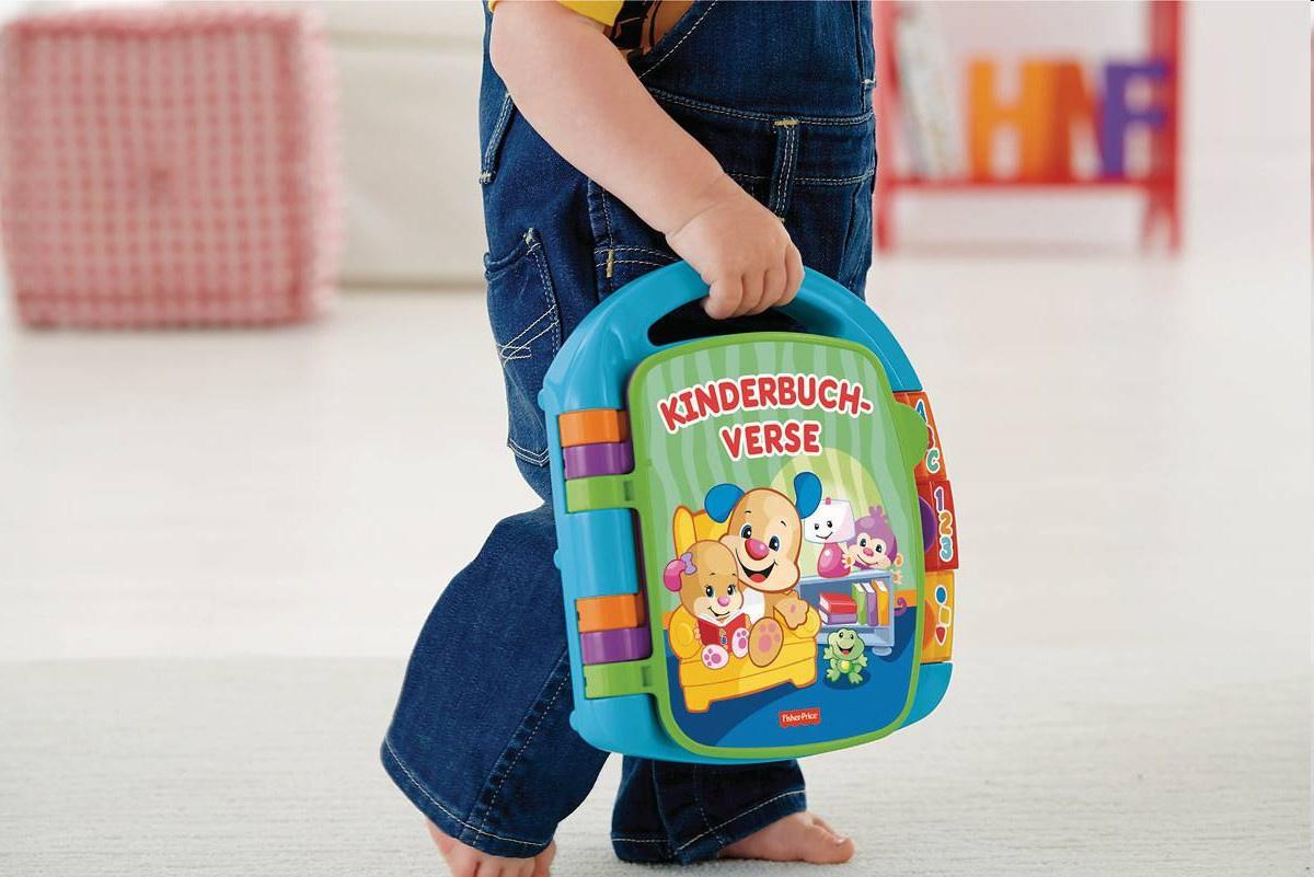 Produktbild Fisher-Price Lernspaß Liederbuch (blau), Baby-Spielzeug mit Musik, Lernspielzeug 6 von 10