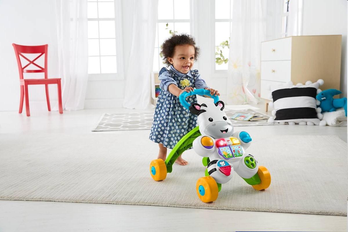 Produktbild Fisher-Price Lern mit mir Zebra-Lauflernwagen, Baby Lauflernhilfe, Laufwagen 4 von 13