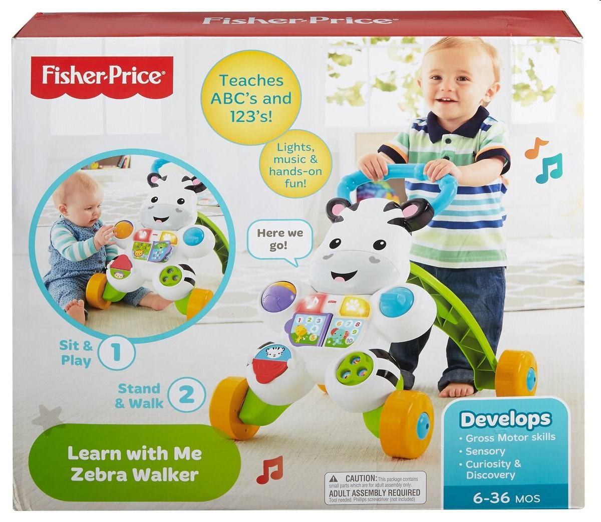 Produktbild Fisher-Price Lern mit mir Zebra-Lauflernwagen, Baby Lauflernhilfe, Laufwagen 6 von 13