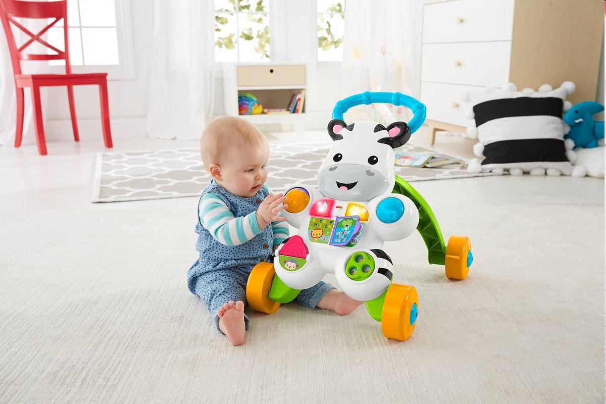 Produktbild Fisher-Price Lern mit mir Zebra-Lauflernwagen, Baby Lauflernhilfe, Laufwagen 9 von 13