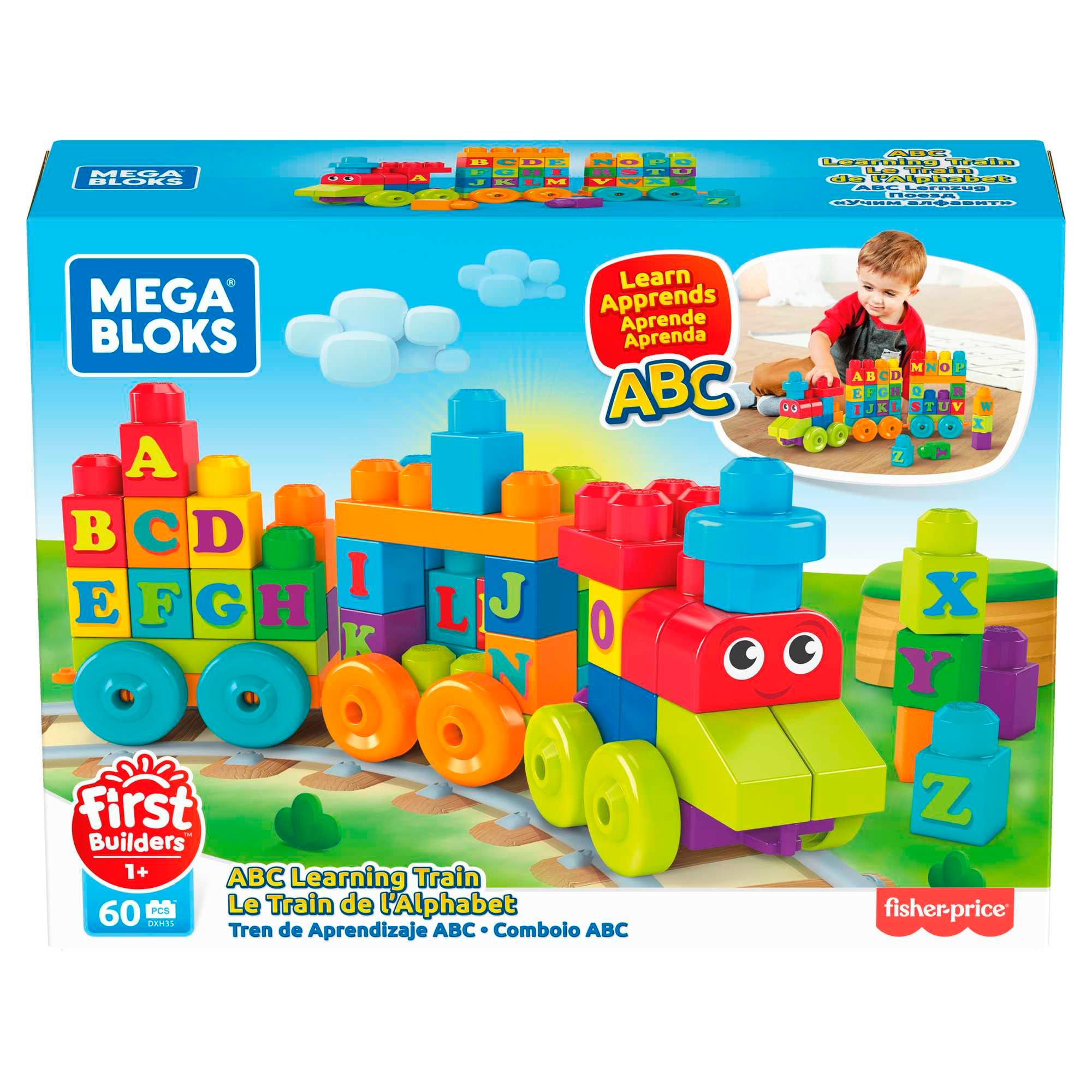 Produktbild Mega Bloks ABC Lernzug (60 Teile), Steck-Bausteine, Bauklötze, Lernspielzeug 2 von 6