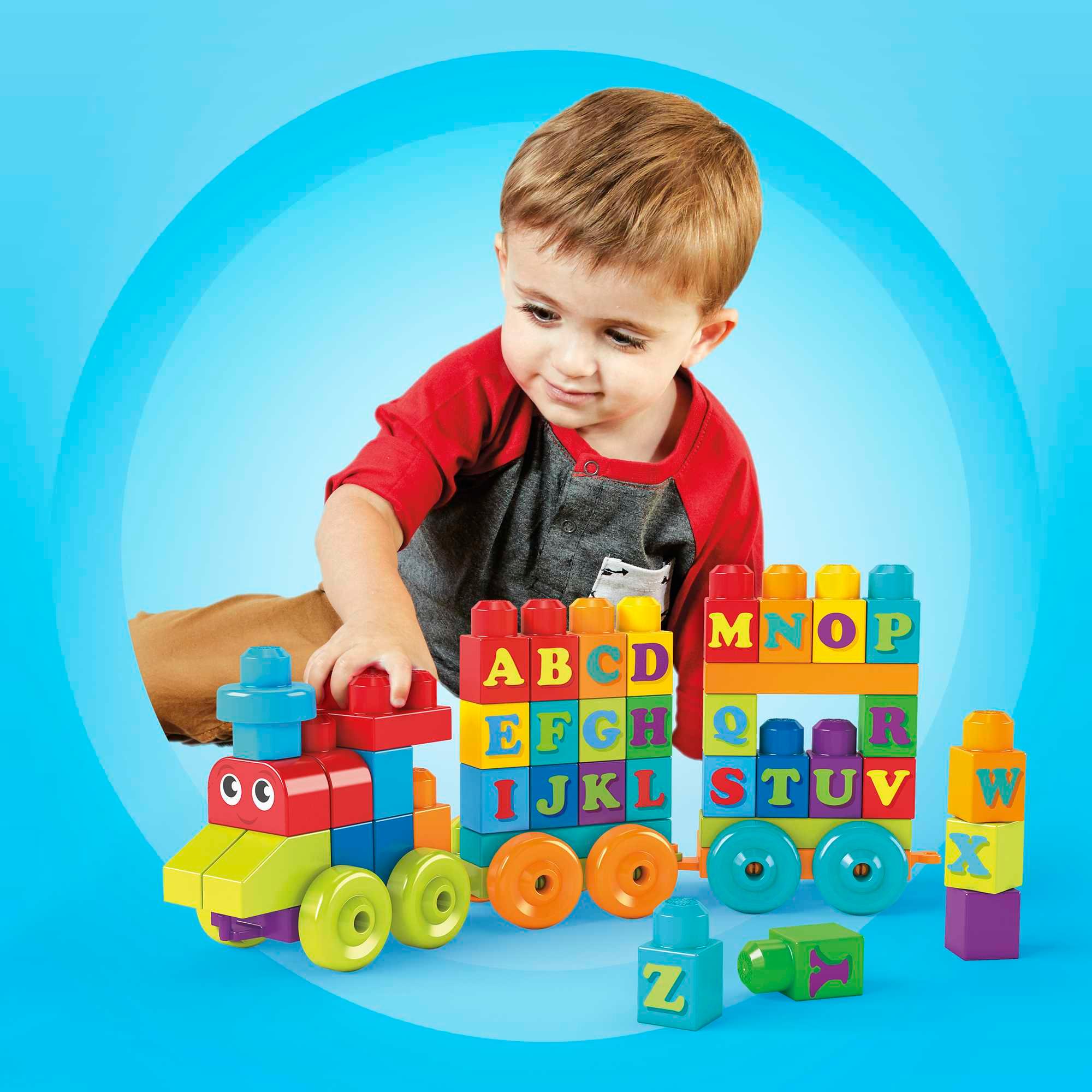 Produktbild Mega Bloks ABC Lernzug (60 Teile), Steck-Bausteine, Bauklötze, Lernspielzeug 3 von 6