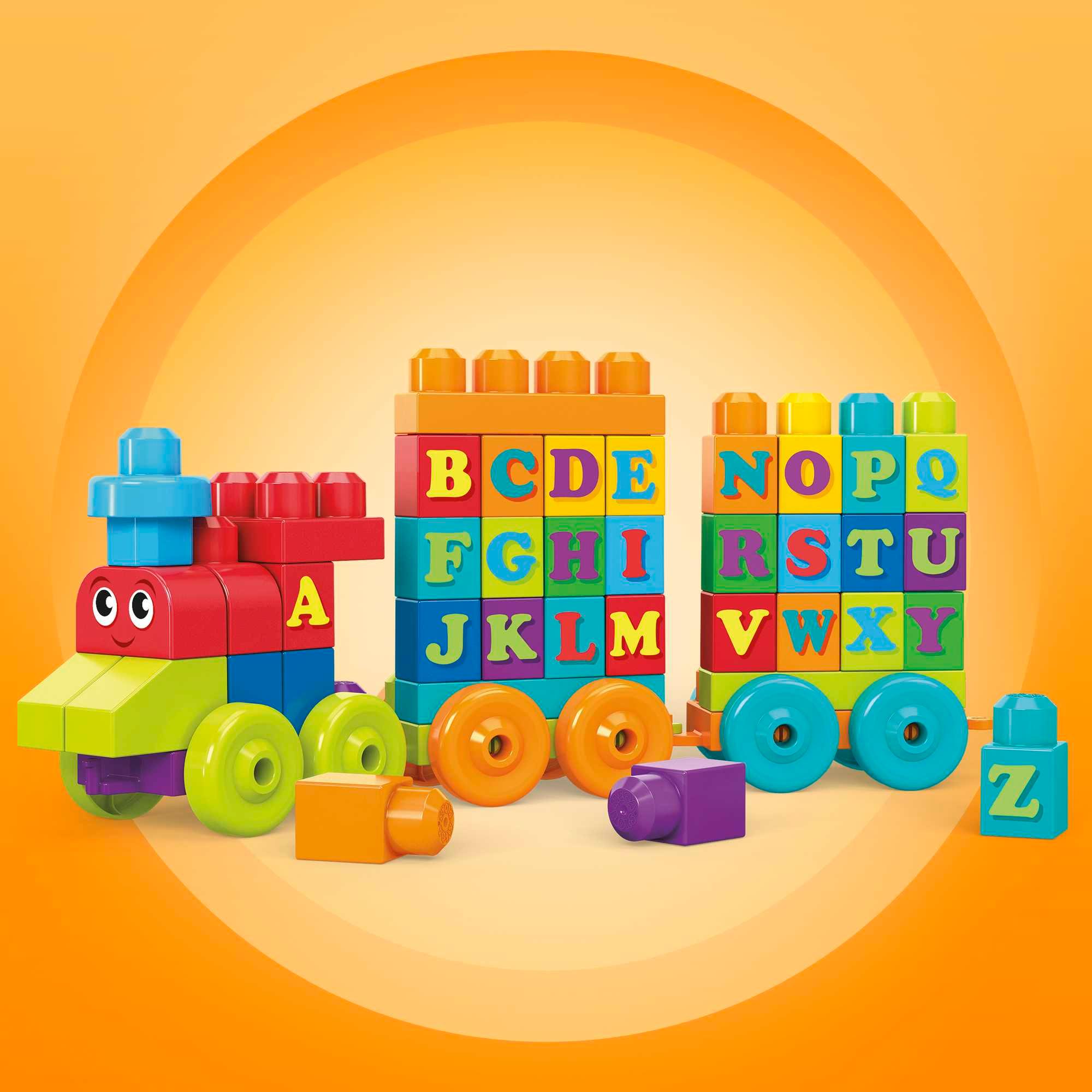 Produktbild Mega Bloks ABC Lernzug (60 Teile), Steck-Bausteine, Bauklötze, Lernspielzeug 4 von 6