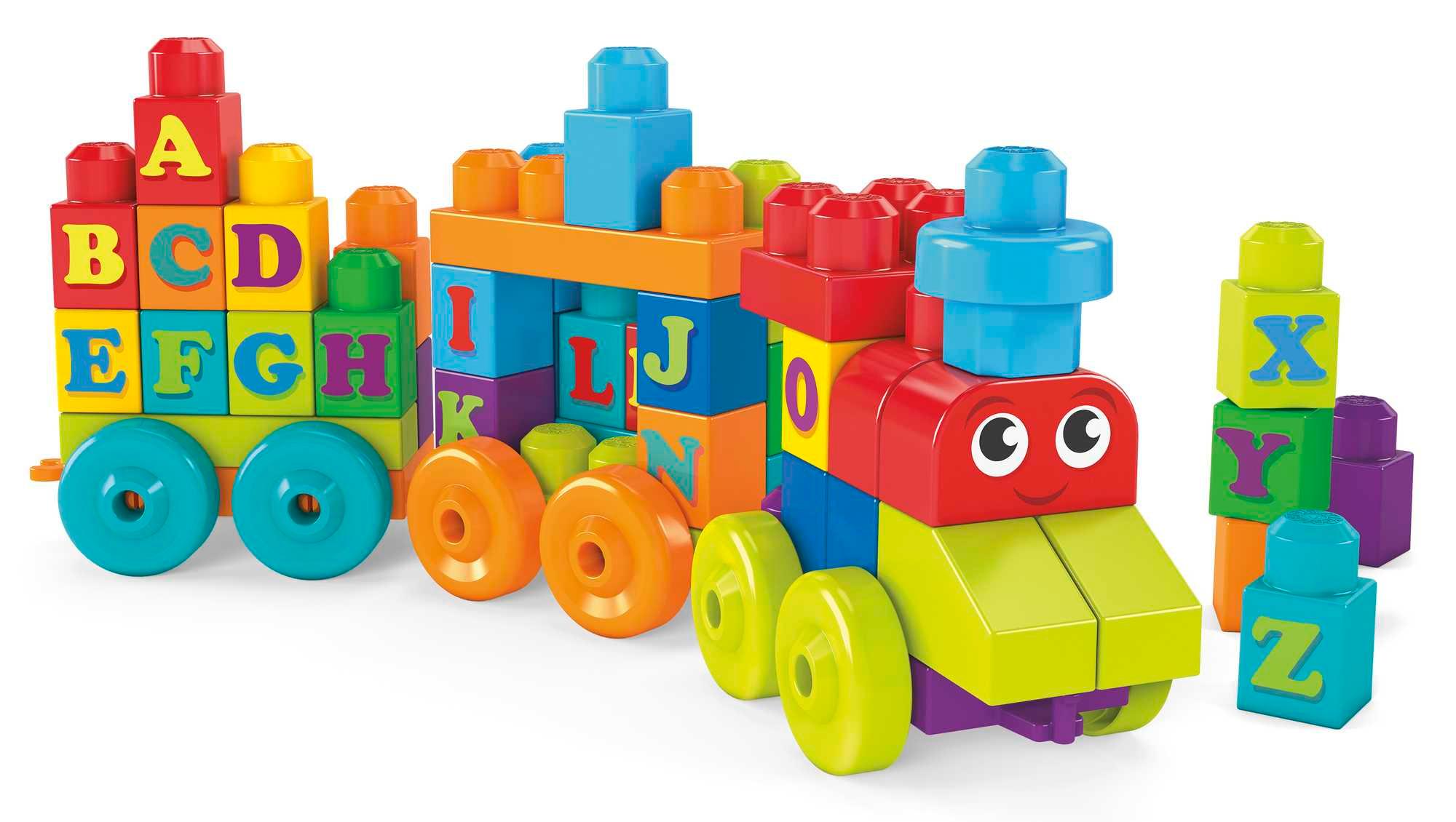 Produktbild Mega Bloks ABC Lernzug (60 Teile), Steck-Bausteine, Bauklötze, Lernspielzeug 6 von 6
