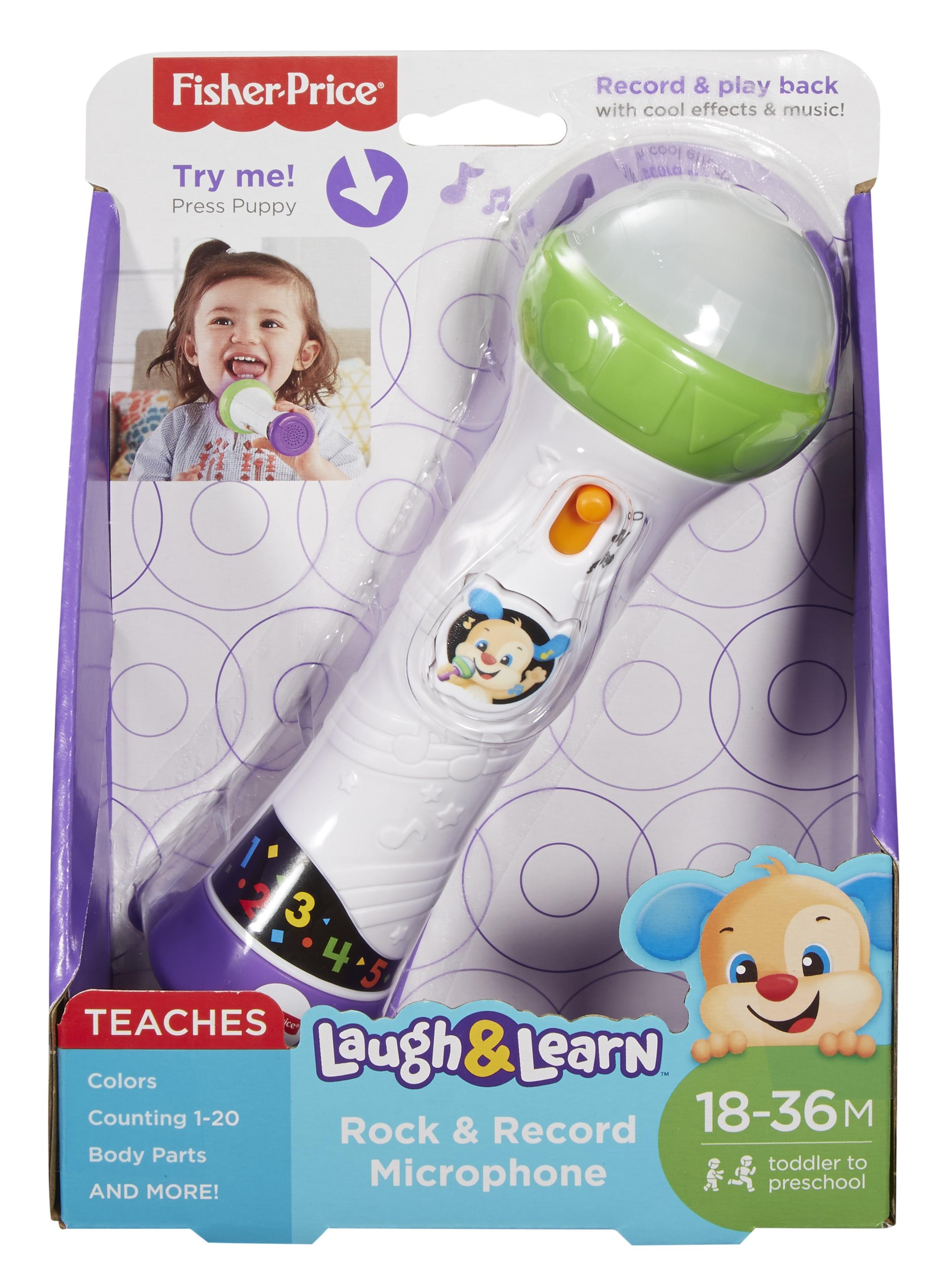 Fisher-Price Lernspaß Mikrofon, Baby-Spielzeug, Kinder Mikrofon, Lernspielzeug