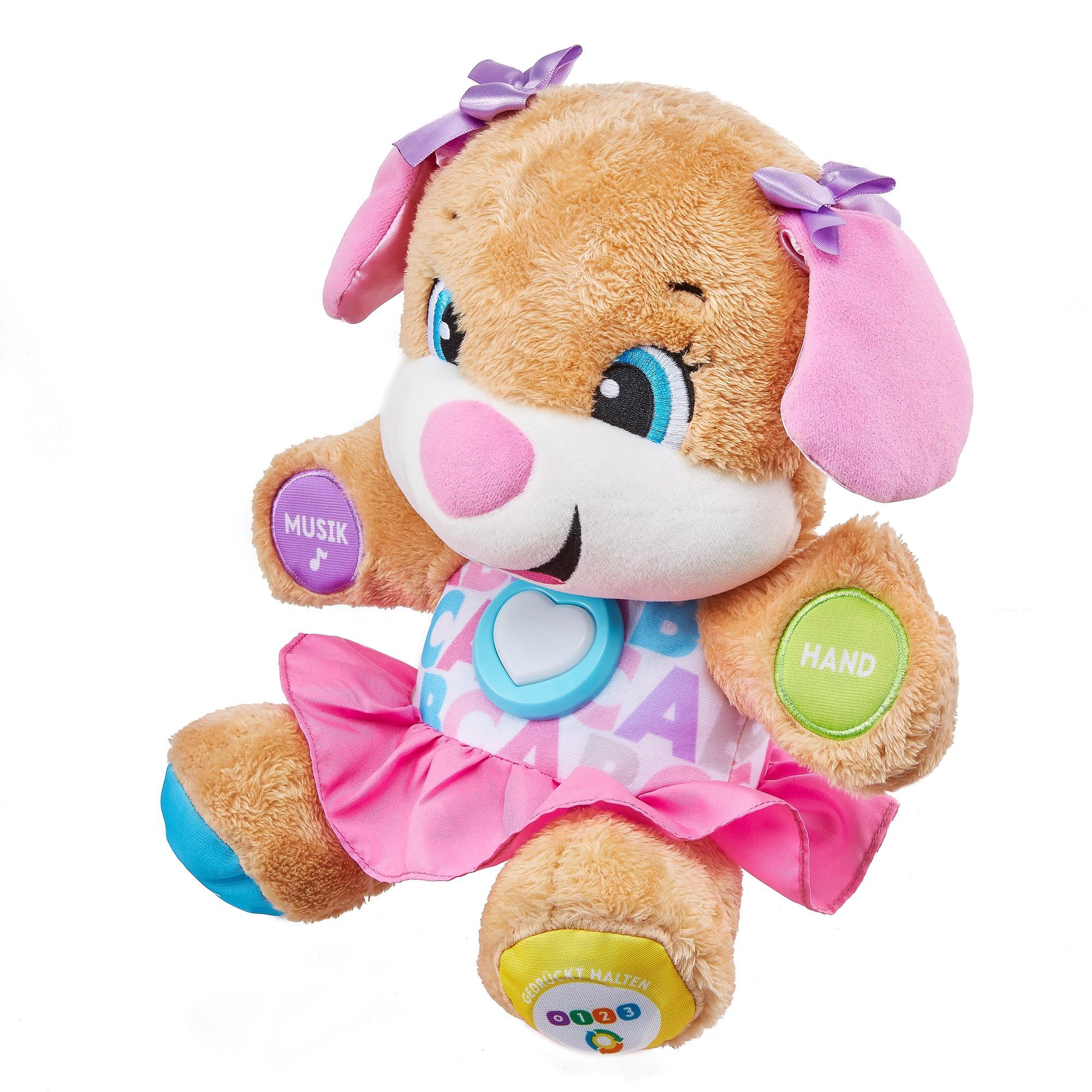 Fisher-Price Lernspaß Hundefreundin, Baby-Spielzeug, Kuscheltier, Lernspielzeug