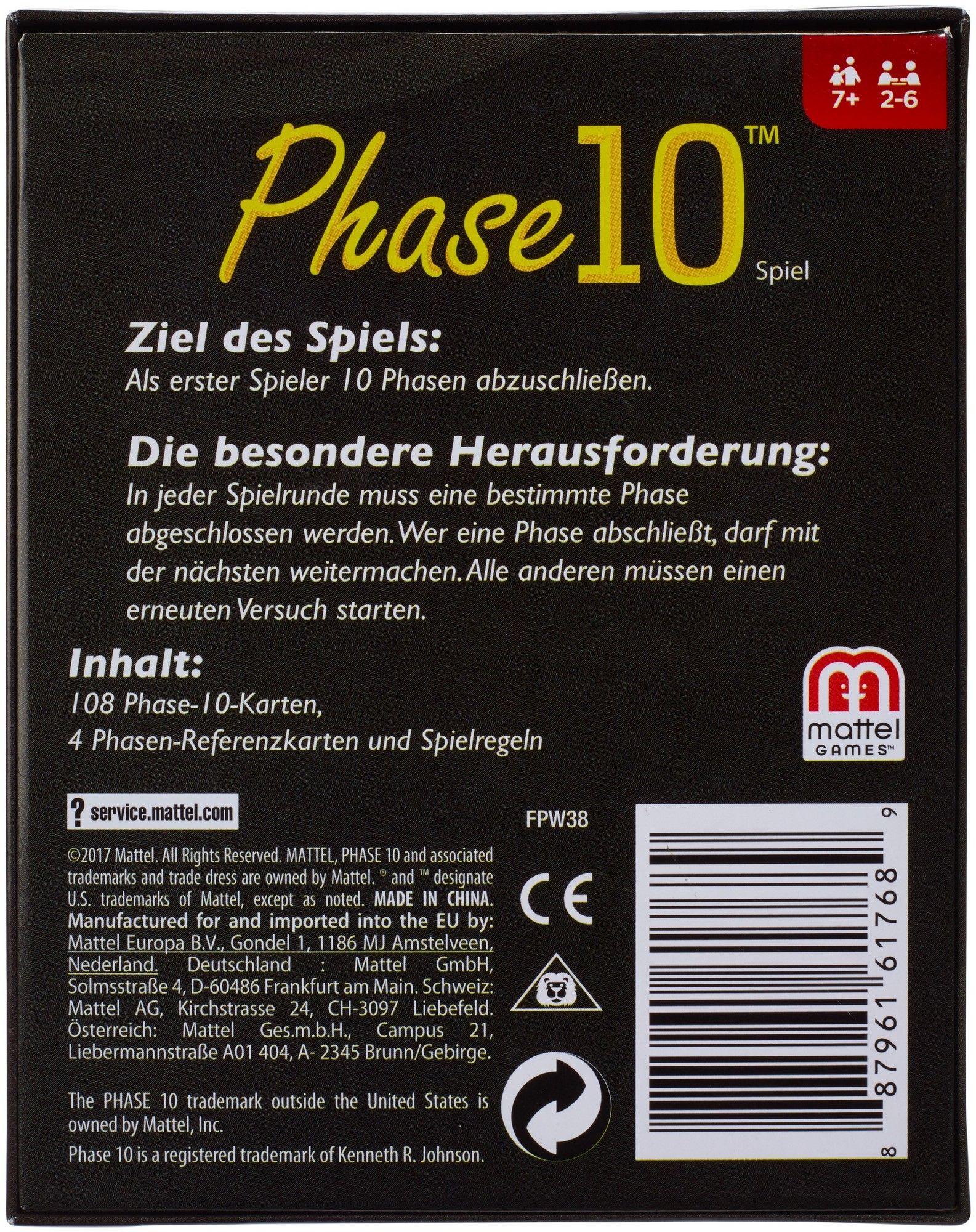 Produktbild Mattel Games Phase 10,  Kartenspiel, Gesellschaftsspiel, Familienspiel, Kinderspiel 2 von 5