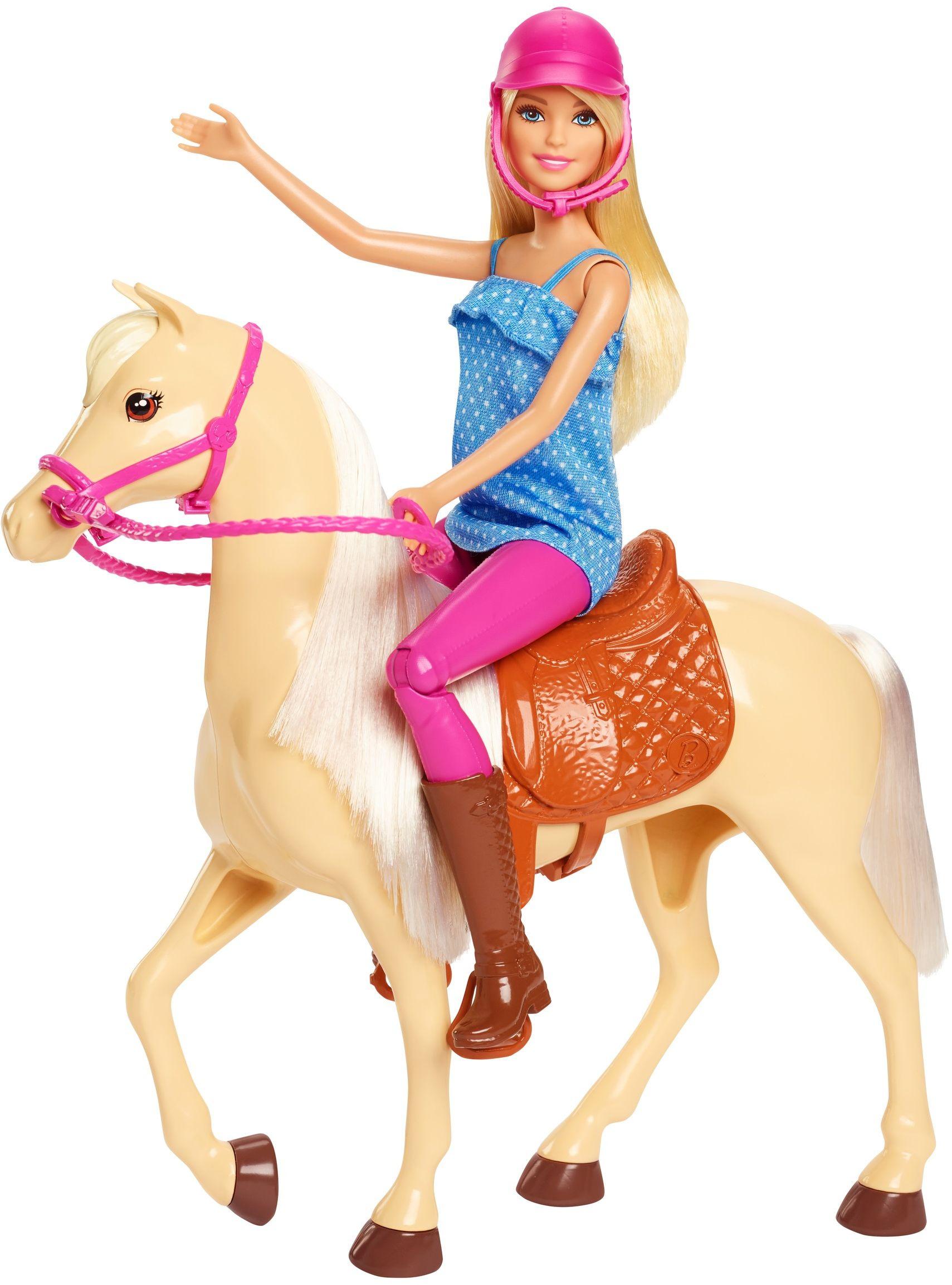 Produktbild Barbie Pferd mit Puppe (blond), Anziehpuppe, Modepuppe, Pferde Spielzeug 6 von 6