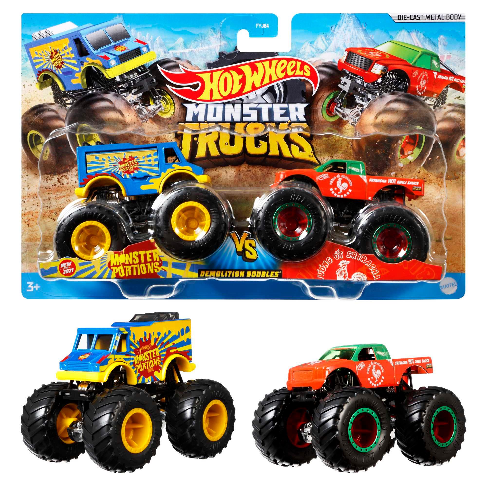 Produktbild Hot Wheels Monster Trucks 1:64 Die-Cast 2er-Pack Sortiment 5 von 6