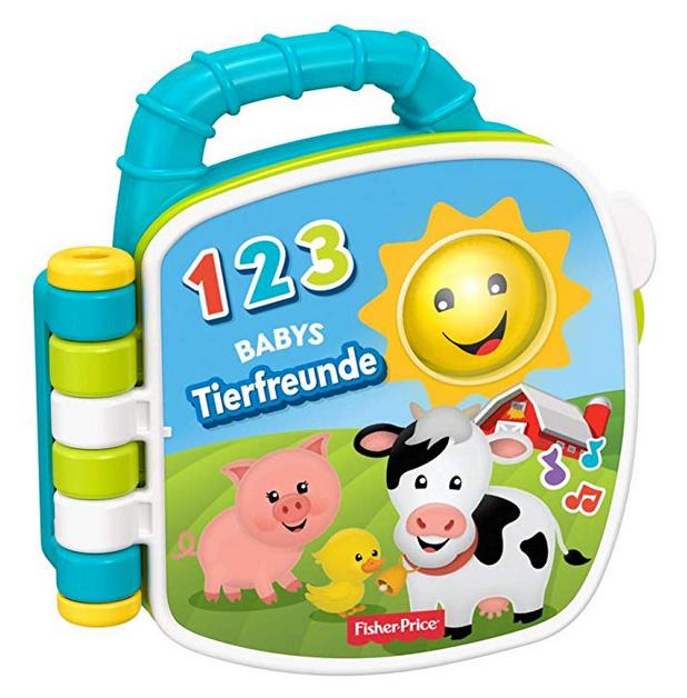 Fisher-Price Tierfreunde-Liederbuch, Baby-Spielzeug mit Musik, Lernspielzeug