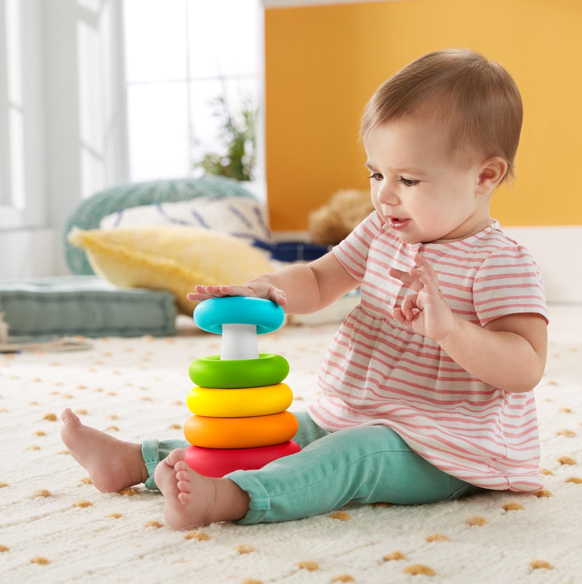 Produktbild Fisher-Price Eco Farbring Pyramide, Stapelspiel, 100% Bio-Kunststoff 4 von 9