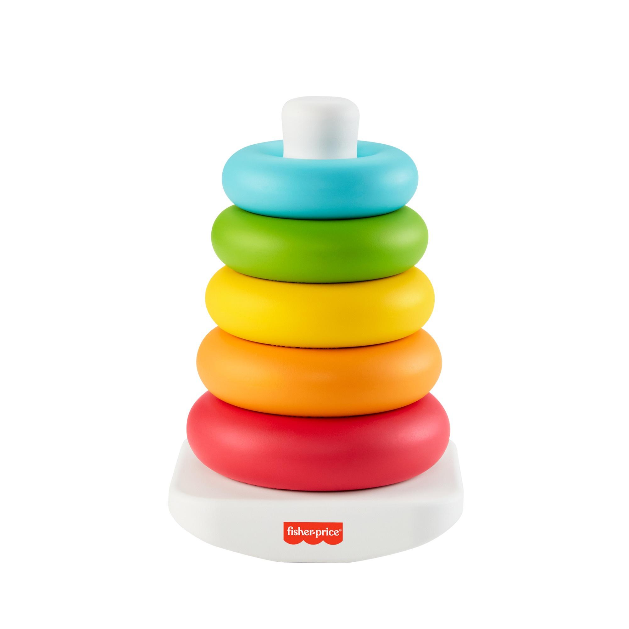 Fisher-Price Eco Farbring Pyramide, Stapelspiel, 100% Bio-Kunststoff