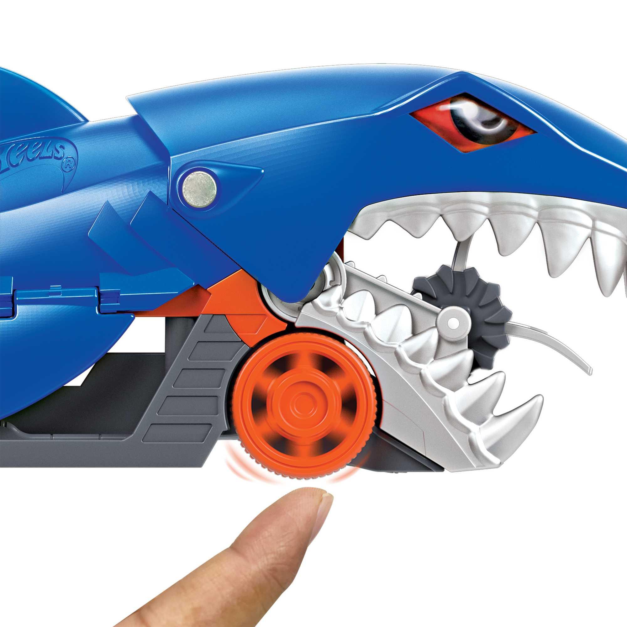 Produktbild Hot Wheels Hungriger Hai-Transporter für bis zu 5 Spielzeugautos 6 von 7