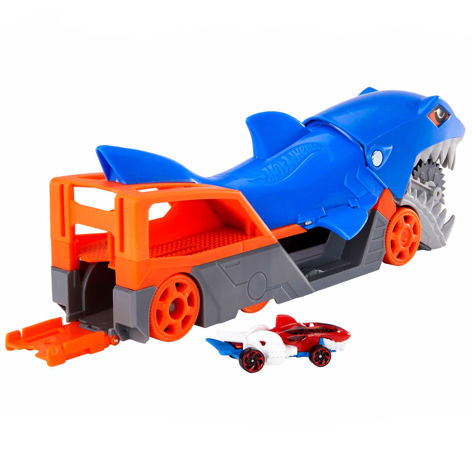 Produktbild Hot Wheels Hungriger Hai-Transporter für bis zu 5 Spielzeugautos 7 von 7