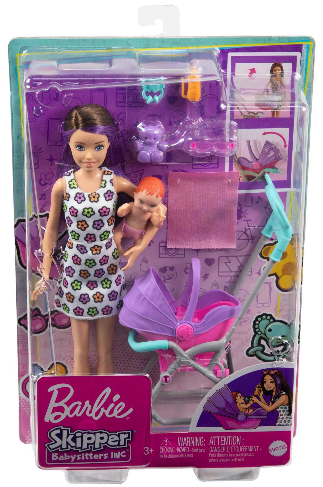 Produktbild Barbie „Skipper Babysitters Inc.“-Puppe und Kinderwagen-Spielset, für Kinder ab 3 Jahren 2 von 6