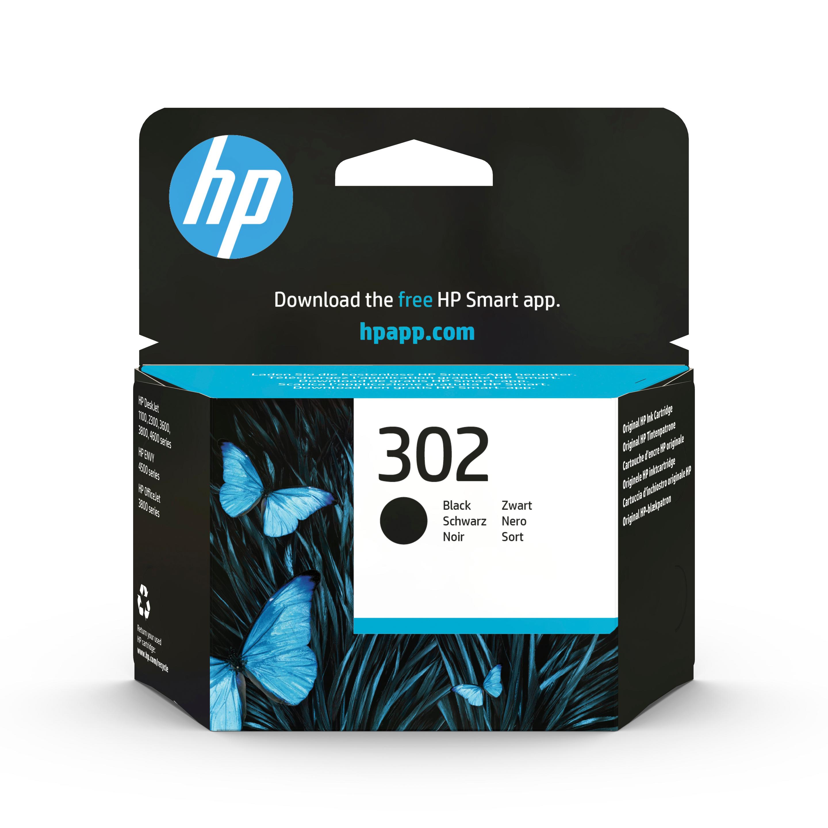 hp 302 Schwarz Original Druckerpatrone F6U66AE