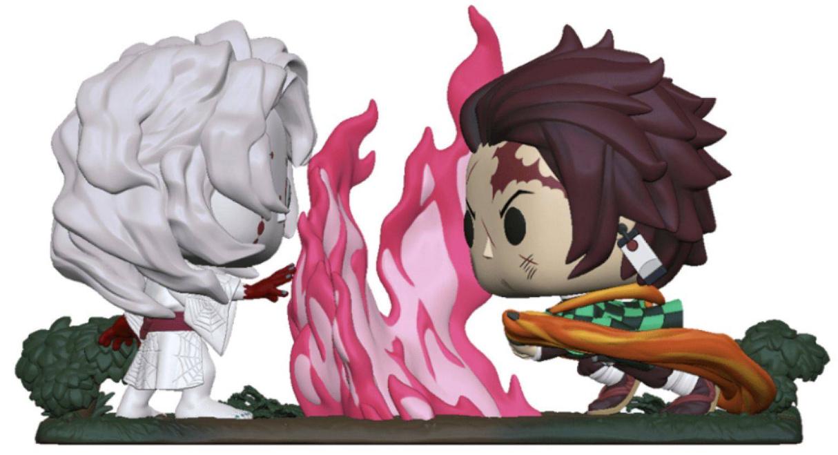Funko - POP! - Demon Slayer - Tanjiro vs Rui Movie Moment Vinyl, Anime Figur