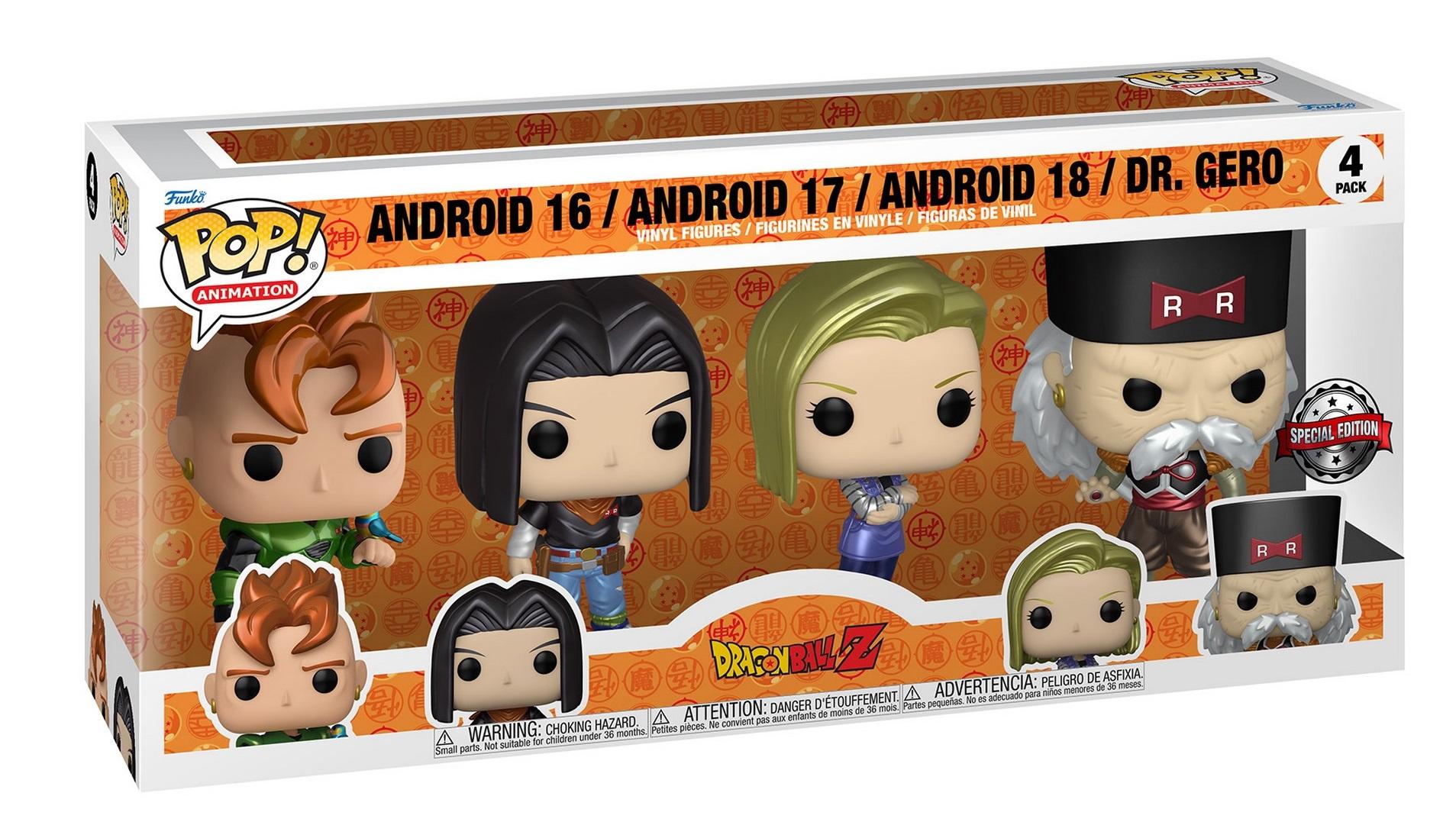 Funko - POP! - Dragon Ball Z - Android 16, Android 17, Android 18&Dr Gero 4-Pack