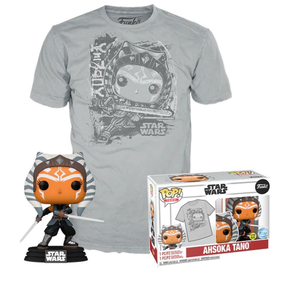Funko - POP!&Tee - Ahsoka Tano (Glow In The Dark) - Star Wars Größe L