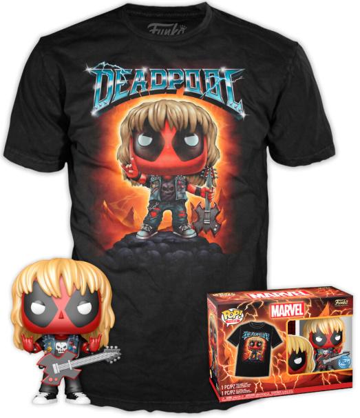 Funko - POP! - Pop!&Tee (Adult): Deadpool - Heavy Metal Vinyl Figure&T-Shirt (L)