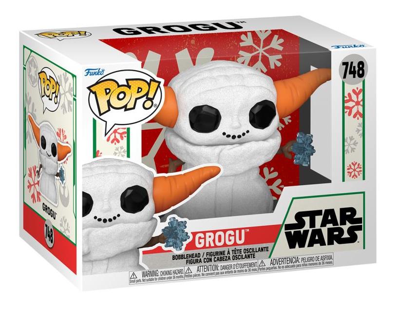Funko - POP! - Star Wars: The Mandolorian -Grogu Snowman Holiday Vinyl