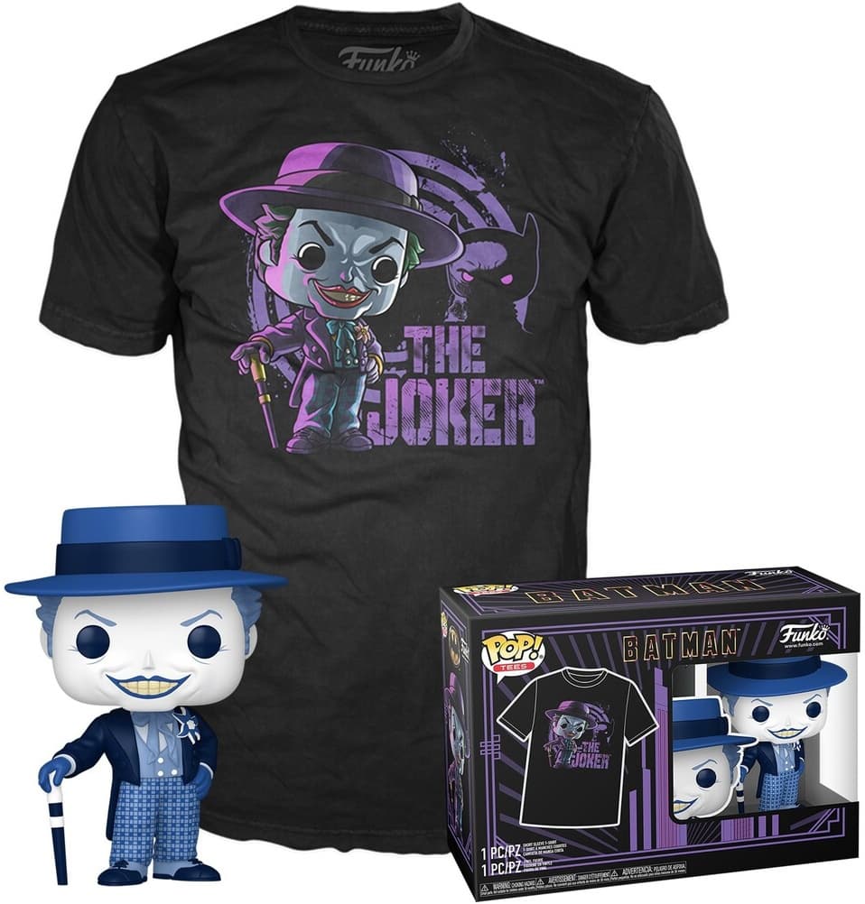 Funko - POP! - DC Comics - Pop! & Tee The Joker (Batman 1989), Größe L