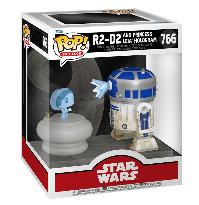 Funko - POP! - Star Wars - R2D2 with Leia Hologram Deluxe
