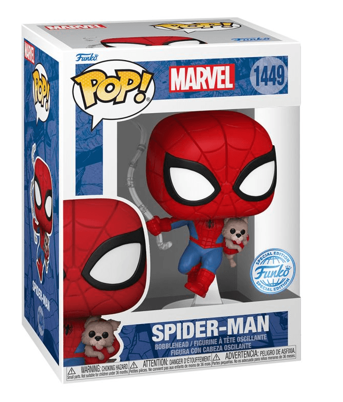 Funko - POP! - Marvel Comics - Spiderman with "Sandwich the Dog" Exclusive Vinyl