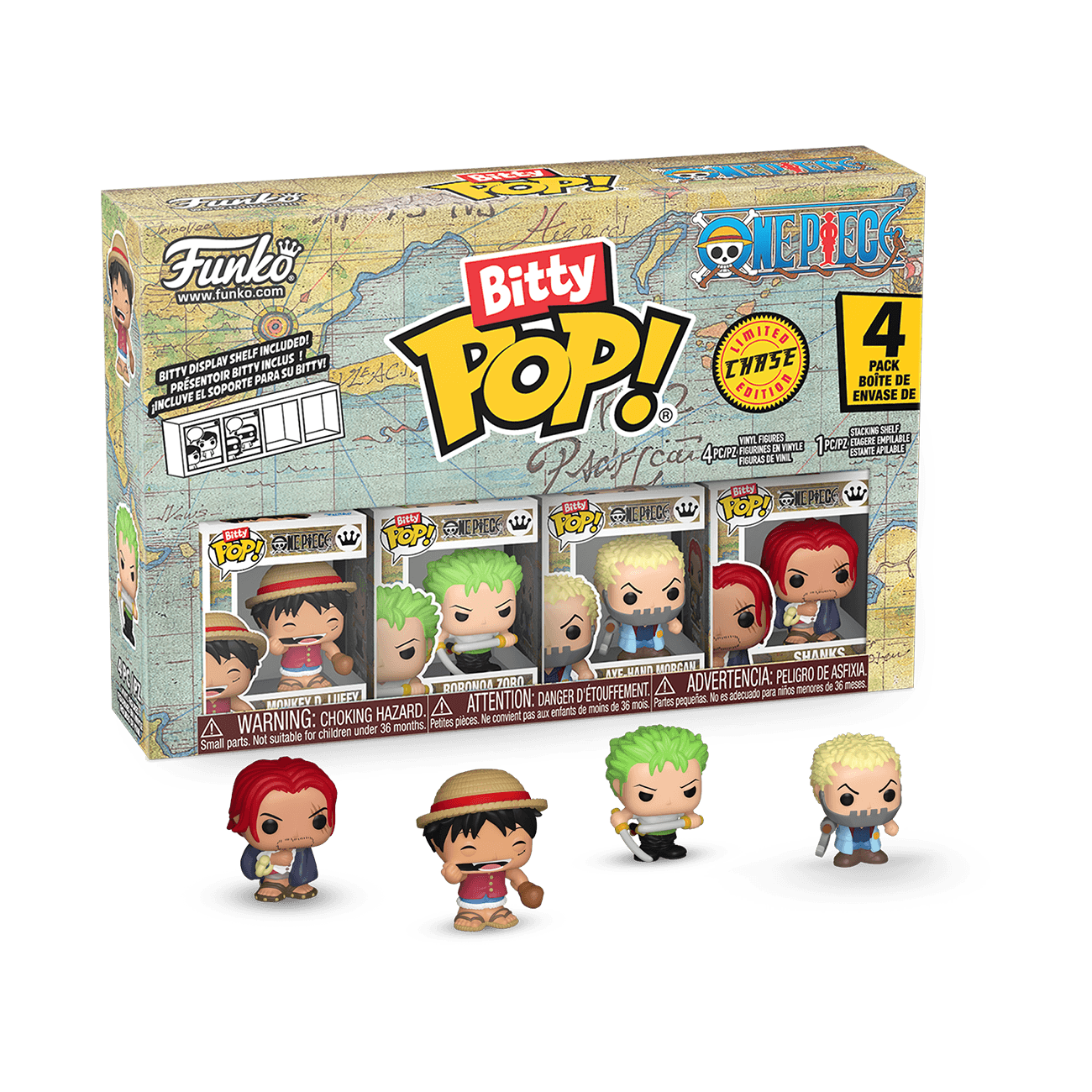 Funko - POP! - Bitty Pop! One Piece 4-Pack, 1 Stück, sortiert