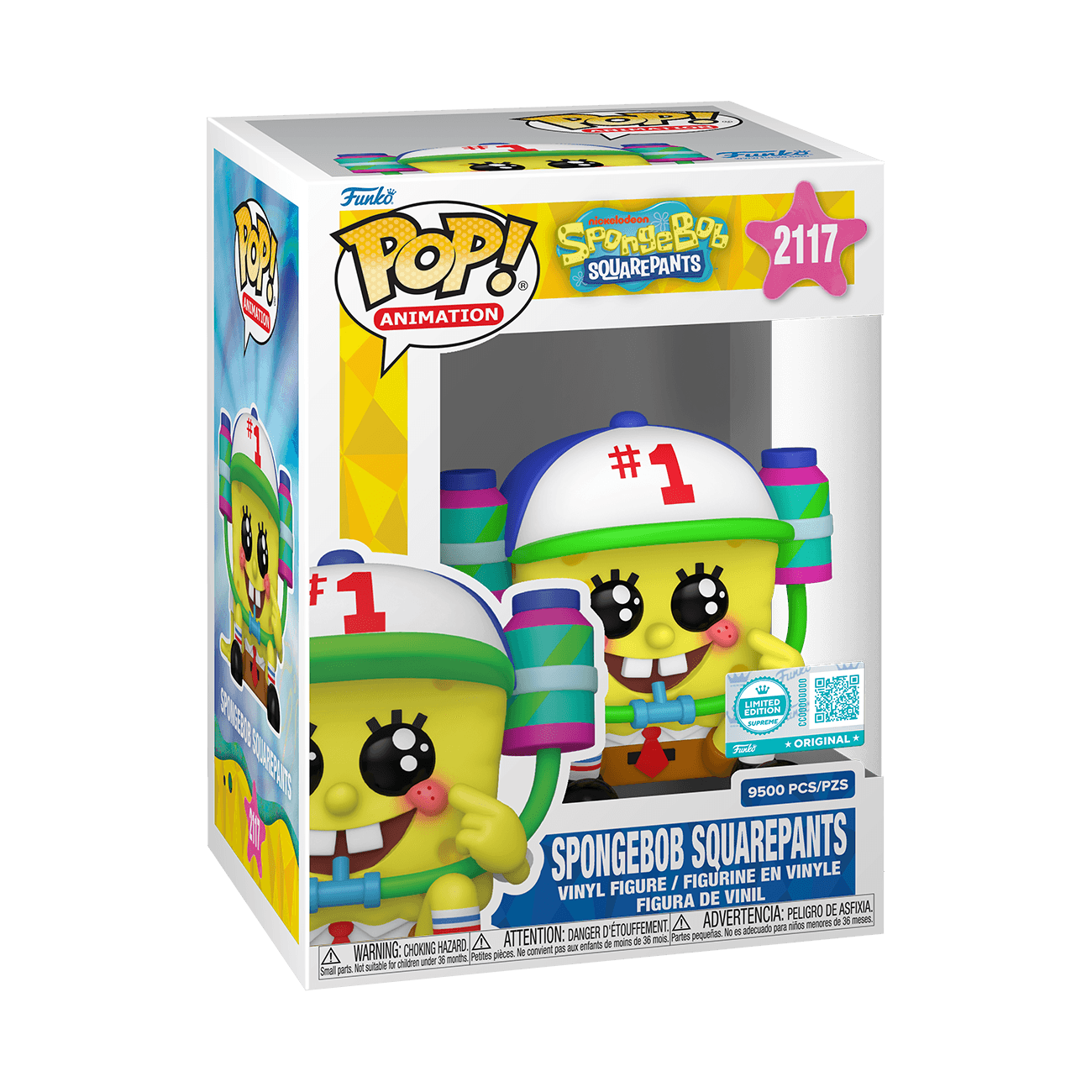 Funko - POP! - Nickelodeon SpongeBob SquarePants with Drink Hat Vinyl (8,6 cm)
