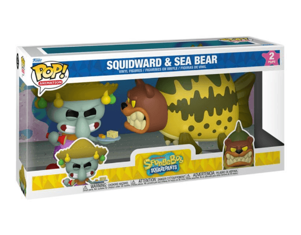 Funko - POP! - Spongebob – Squidward & Sea Bear Vinyl 2 Pack