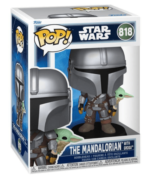 Funko - POP! - Star Wars – The Mandalorian mit Grogu Vinyl‑Figur ca. 11cm