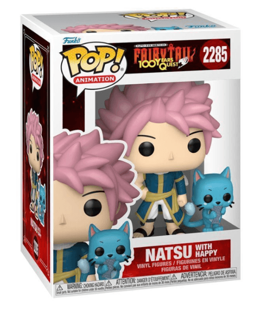 Funko - POP! - Fairy Tail: 100 Years Quest – Natsu & Happy POP! & Buddy Vinyl‑Figuren