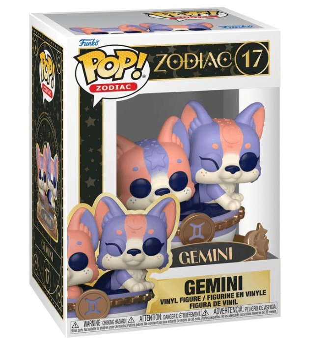Funko - POP! - Zodiac Gemini – Zwilling Sternzeichen Sammelfigur im Corgi‑Design